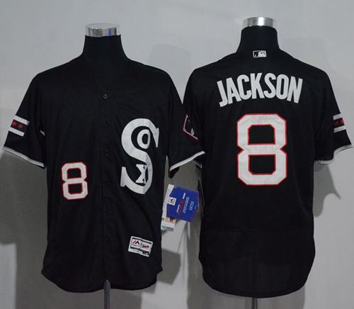 White Sox #8 Bo Jackson Black New Flexbase Authentic Collection Stitched MLB Jersey